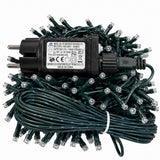 Luci di Natale 300 Led Bianco Caldo Cavo Verde - immagine 4