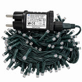 Luci di Natale 300 Led Rossi Cavo Verde - immagine 4
