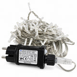 Luci di Natale 300 Led Bianco Freddo Cavo Trasparente - immagine 4