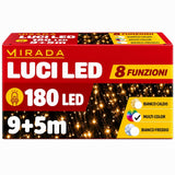 Luci di Natale 180 Led Multicolor Cavo Verde - immagine 3