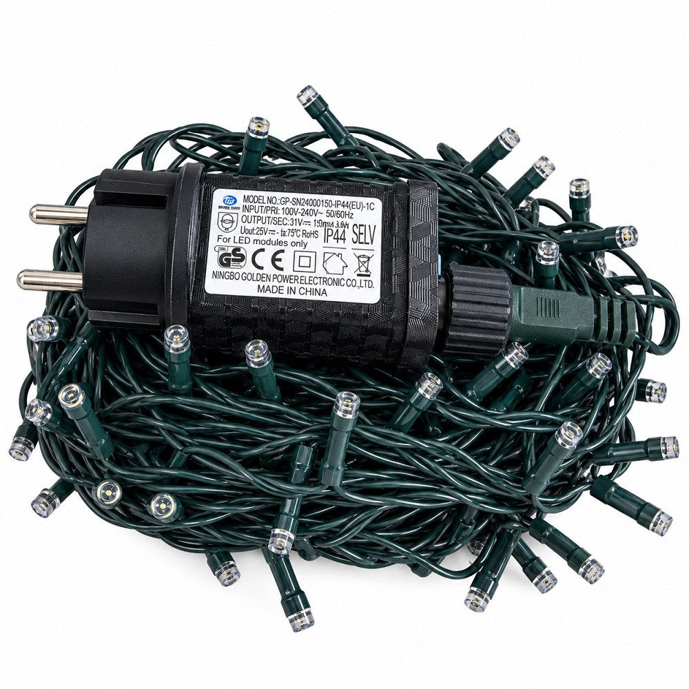Luci di Natale 180 Led Multicolor Cavo Verde - immagine 4