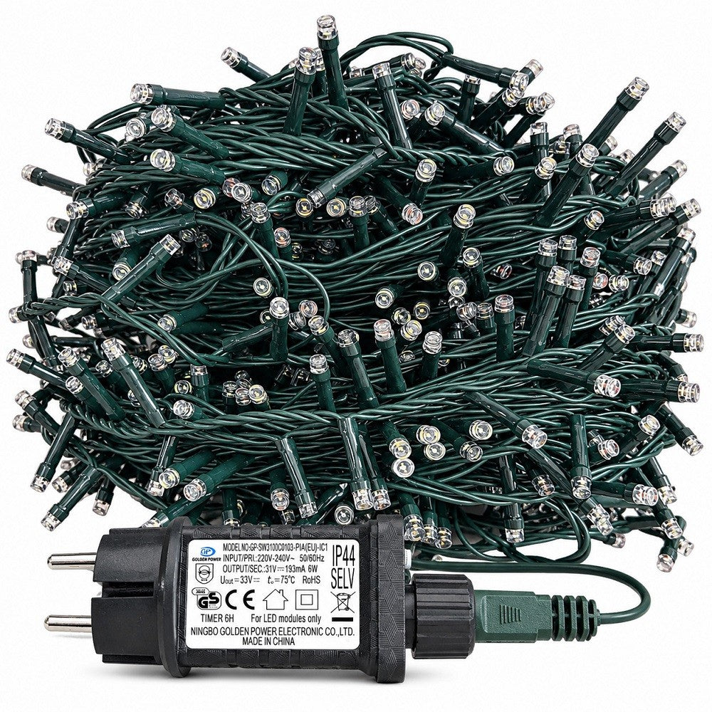 Luci di Natale 1000 Led Multicolor Cavo Verde - immagine 4