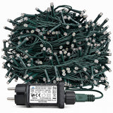 Luci di Natale 1000 Led bianco caldo/freddo cavo verde - immagine 4