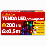 Tenda 200 Led Prolungabile Multicolor - immagine 2