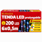 Tenda 200 Led Prolungabile Bianco Freddo - immagine 3
