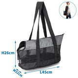 Borsa trasportino in rete nera Nobleza 45x22x26 cm