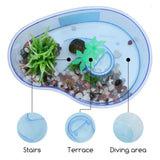 Tartarughiera blu Nobleza 35x25x10 cm - immagine 2