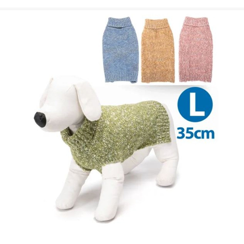 Maglione a tinta unita colori assortiti per cani Tg L