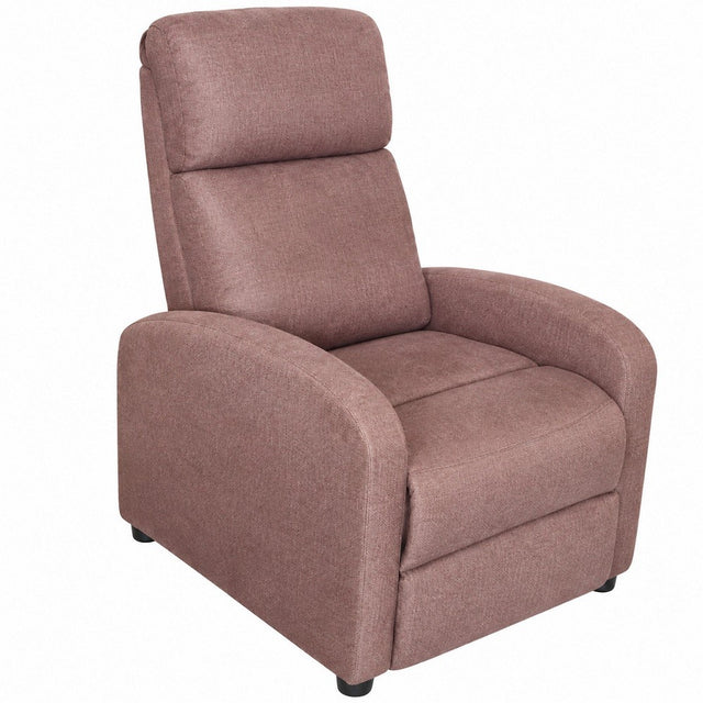 Poltrona Recliner in Tessuto Marrone