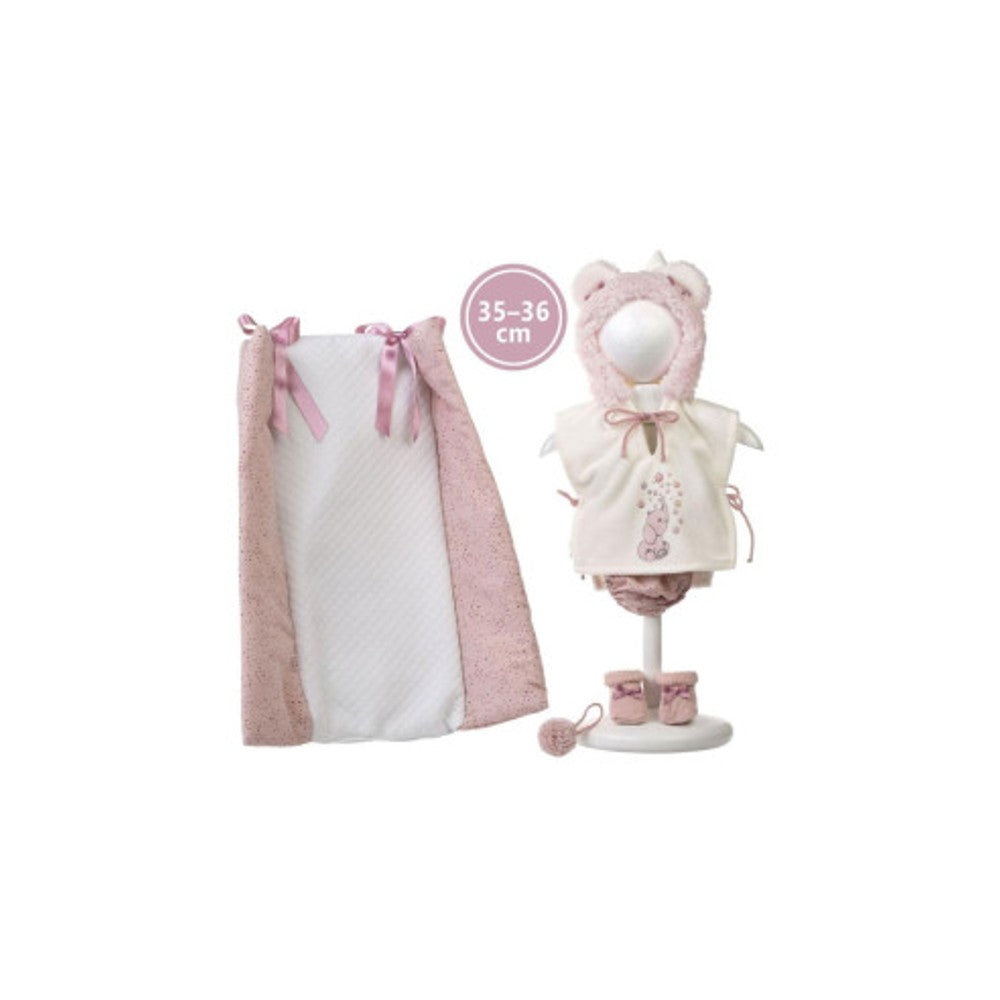 TUTINA BIANCA CAPPUCCIO ROSA E CUSCINO