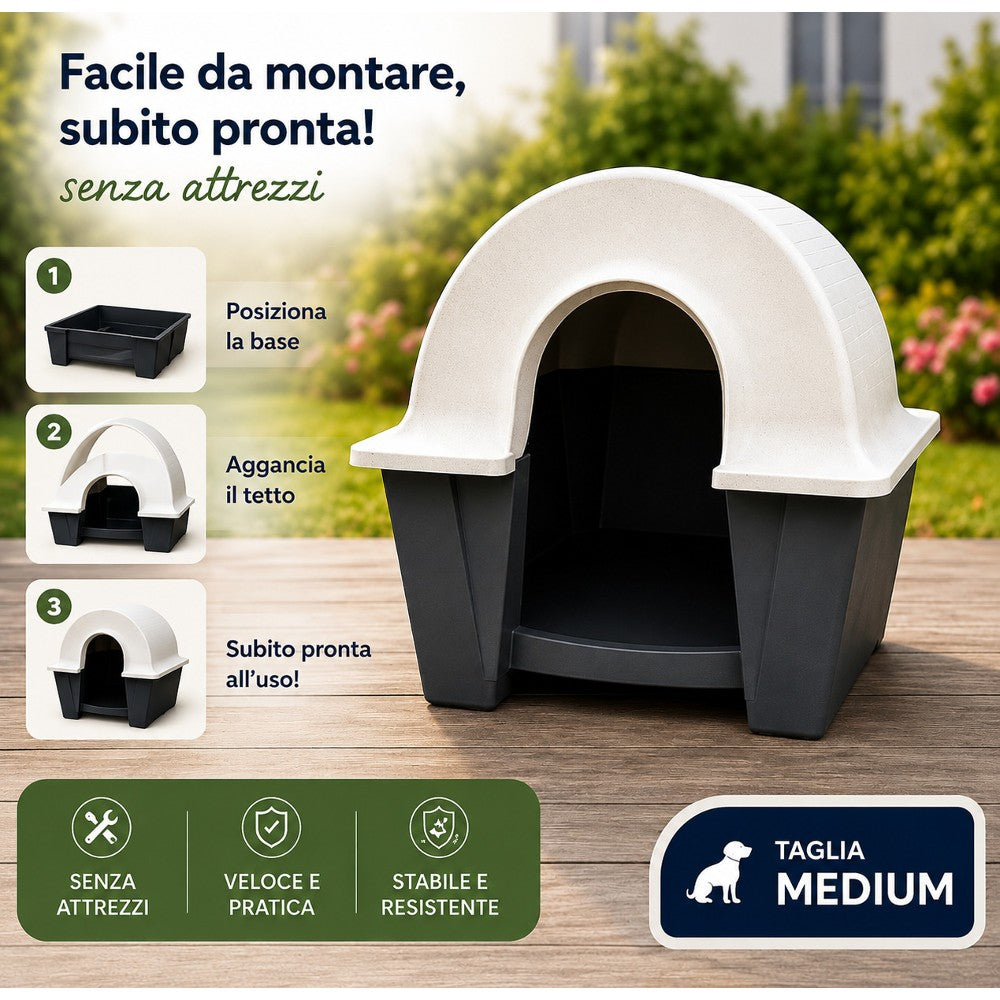 Cuccia Medium Akus 75X58X52 cm Grey - immagine 4