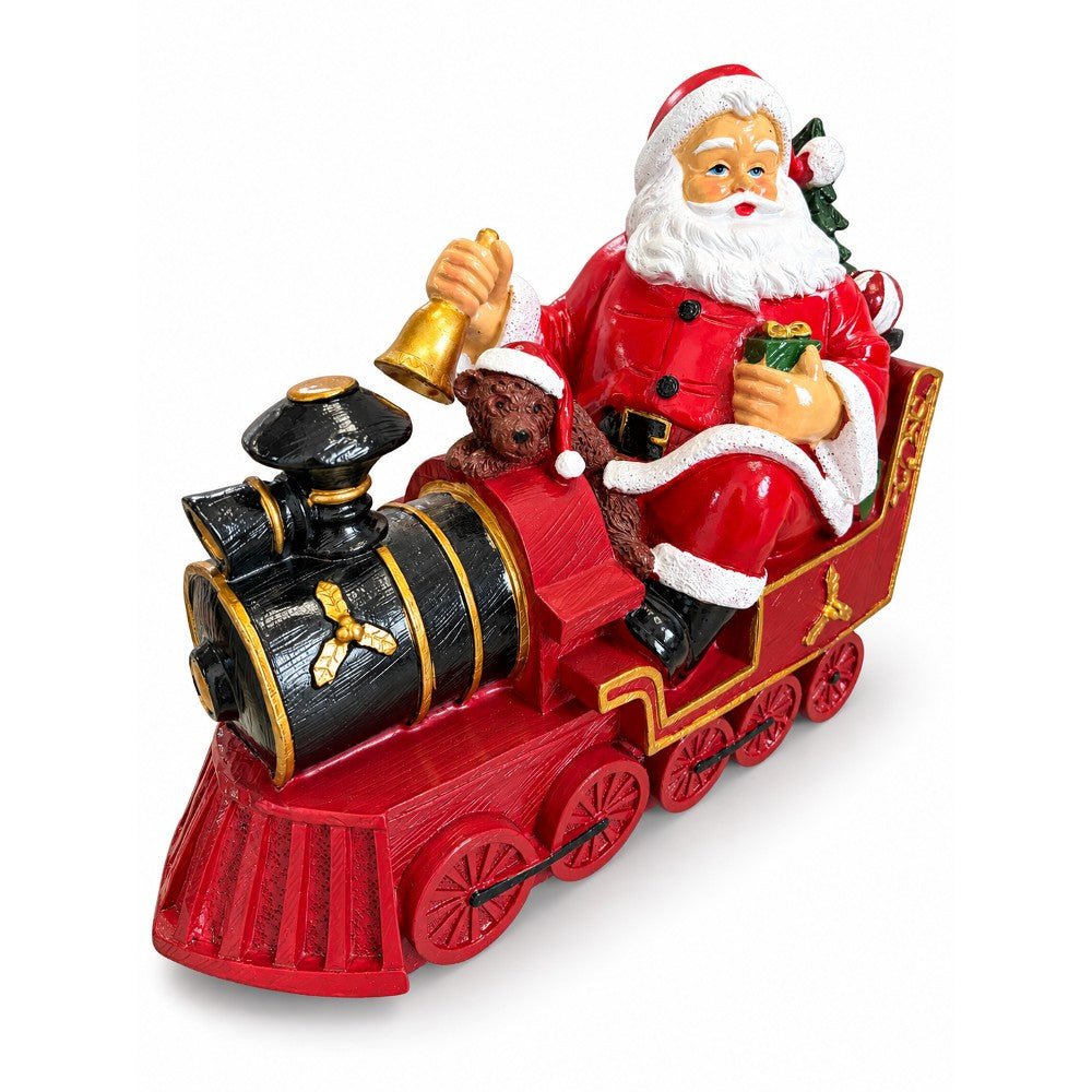 Babbo Natale con Treno Decorazione Natalizia - immagine 2