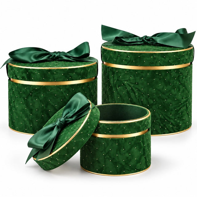 SCatola Natalizia Verde SET 3PZ D.16/20/25CM