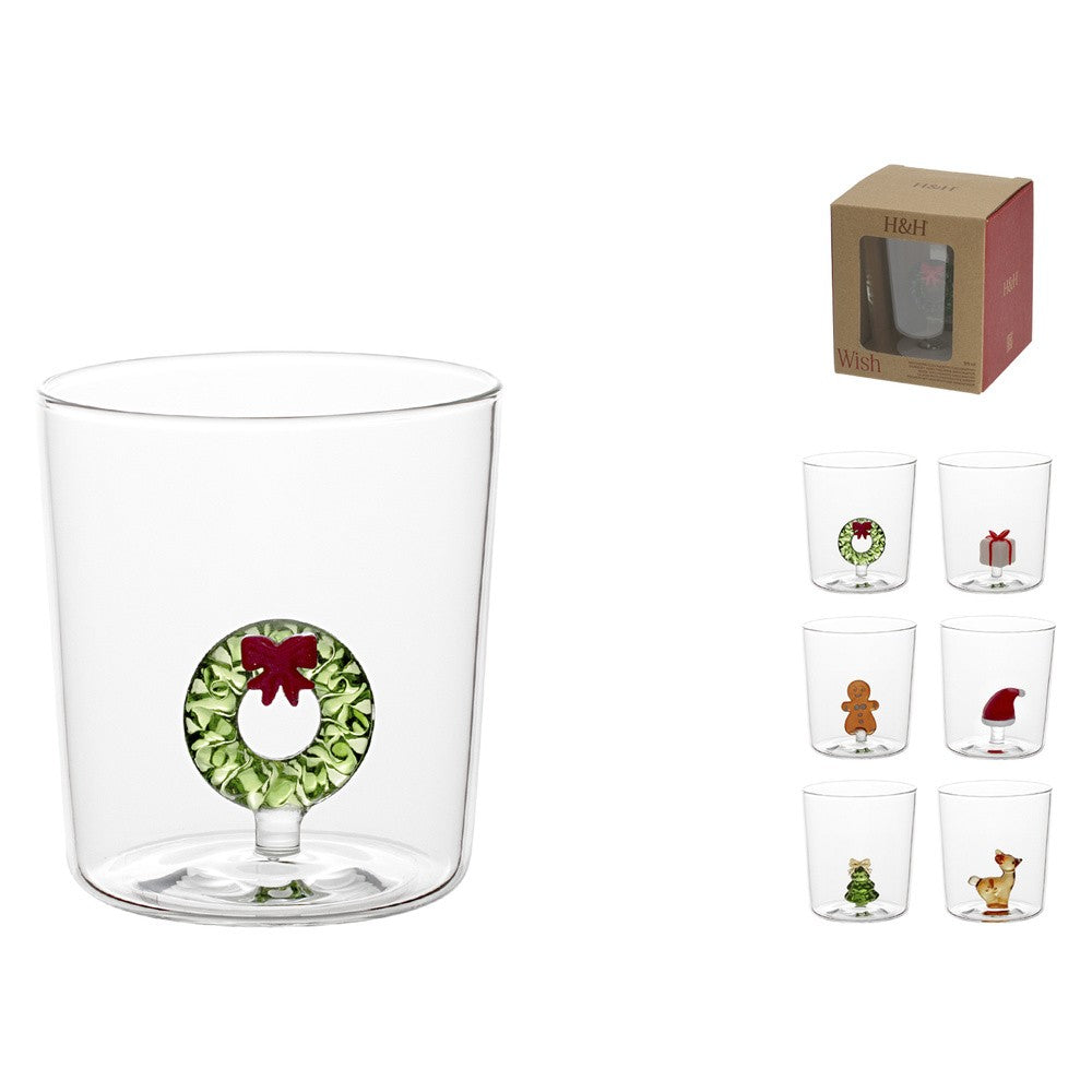 NATALE BICCHIERE CON MINIATURA INTERNA 9085200