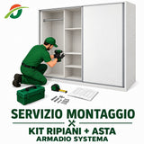 Montaggio Kit Ripiani + Asta Armadio Systema