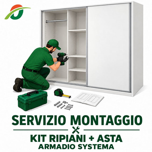 Montaggio Kit Ripiani + Asta Armadio Systema