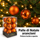 Pallina di Natale Copper 6 cm Set 12 pz opache/lucide