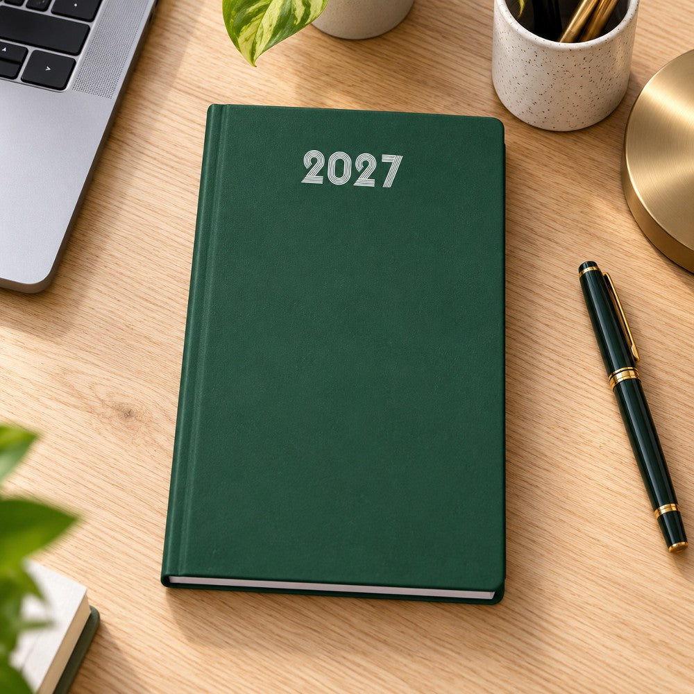 Agenda Giornaliera 2027 15x21 cm Verde Scuro - immagine 2