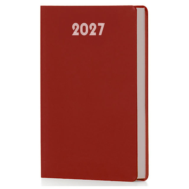 Agenda Giornaliera 2027 15x21 cm Bordeaux