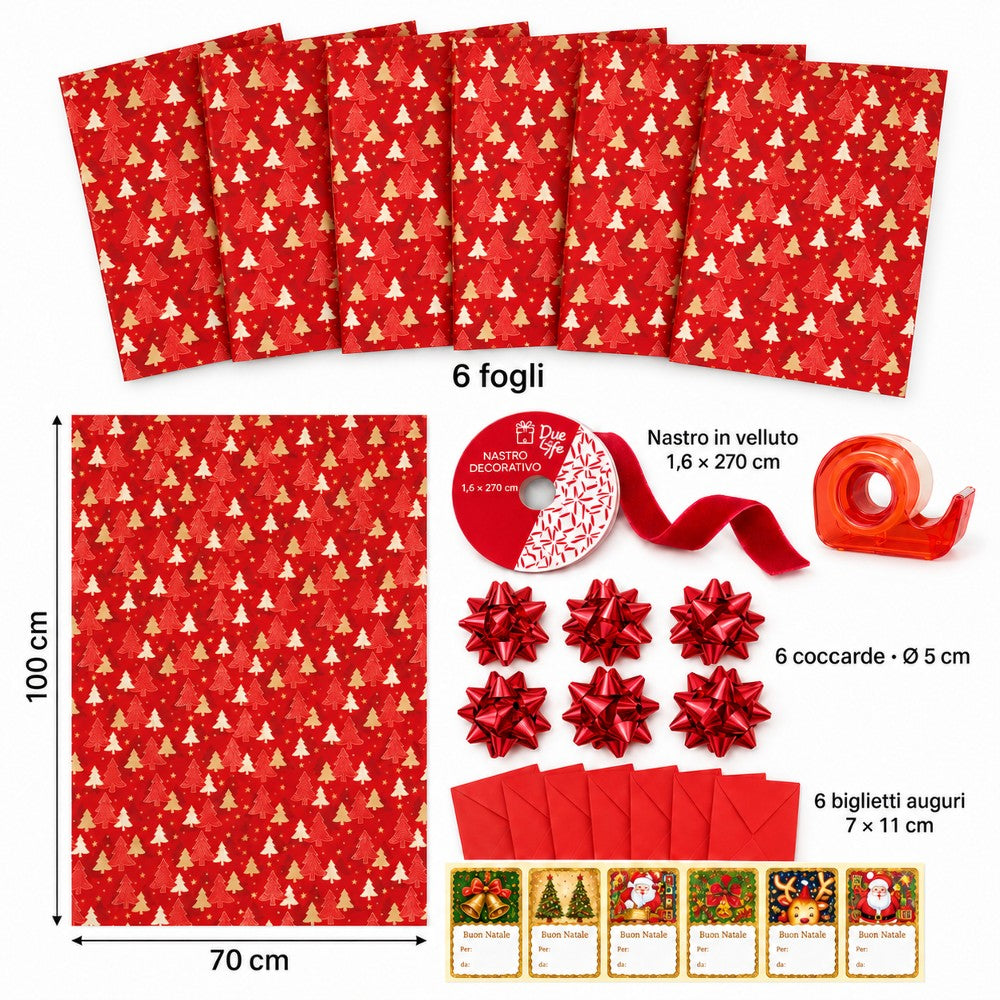 Kit Incarto Regalo Natalizio 26 pz - immagine 2