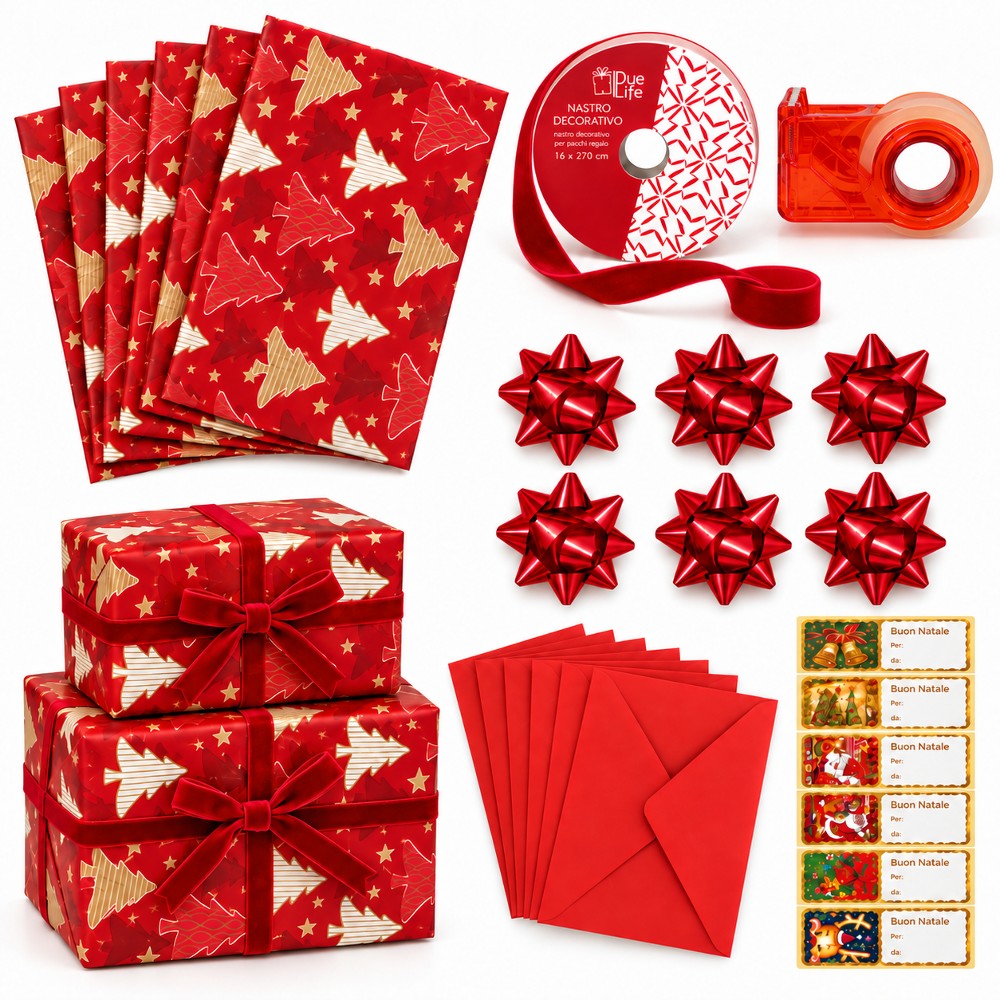 Kit Incarto Regalo Natalizio 26 pz - immagine 3
