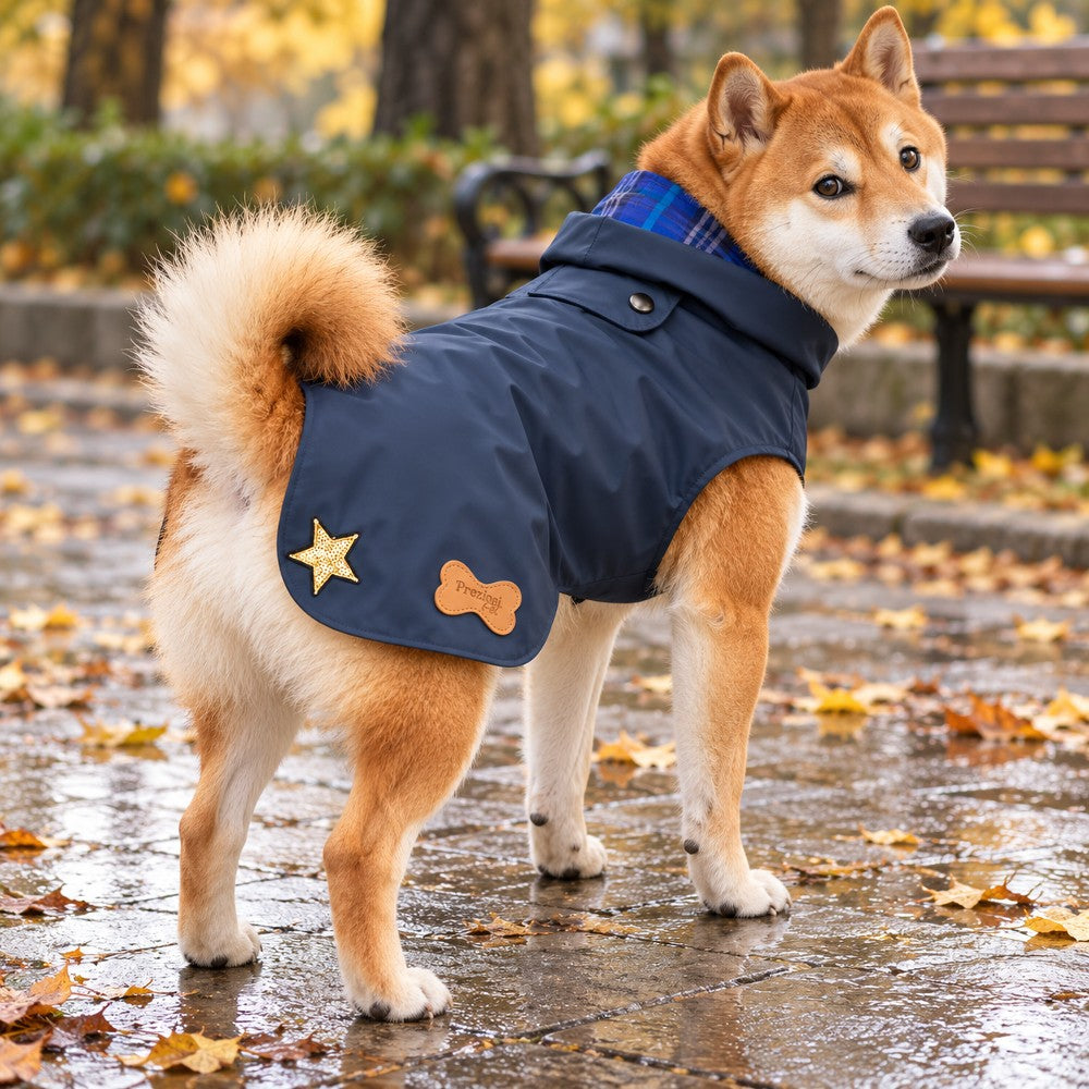 Impermeabile Per Cani Blu Classico 35 cm - immagine 2