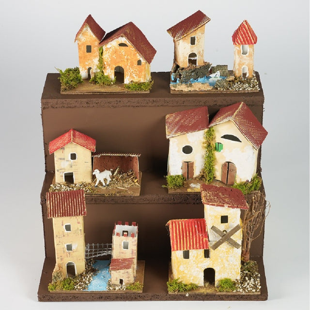 Casetta per presepe 1pz 10x6 cm assortita