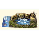 Laghetto con Anatre per Presepe 20x12x10 cm