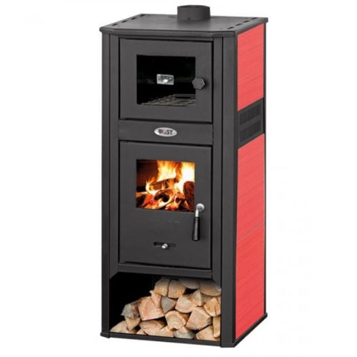 Stufa A Legna Blinky 12 Kw Con Forno - Colore Rosso, Riscaldamento Efficiente - Foto 2