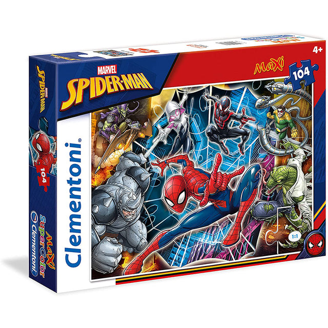immagine-1-clementoni-clementoni-puzzle-104-maxi-spiderman-23716-ean-8005125237166