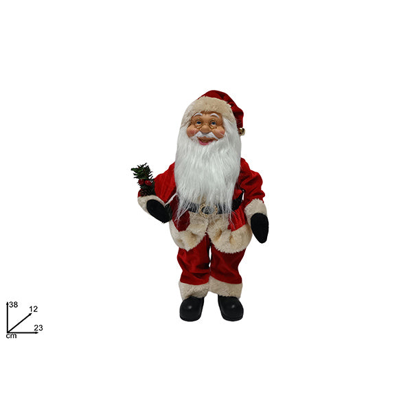 immagine-1-due-esse-christmas-babbo-natale-con-rami-e-pigna-38cma-ean-8053482164267