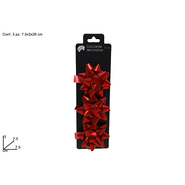 immagine-1-due-esse-christmas-coccarde-75-cm-set-3-pz-rosso-yl23-ean-8053482180908