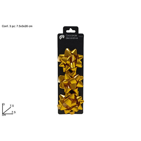 immagine-1-due-esse-christmas-coccarde-75-cm-set-3-pzoro-yl23-03-ean-8053482180939