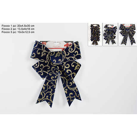 immagine-1-due-esse-christmas-fiocchi-3ass.velluto-blu-decoro-gl-ean-8033113989131