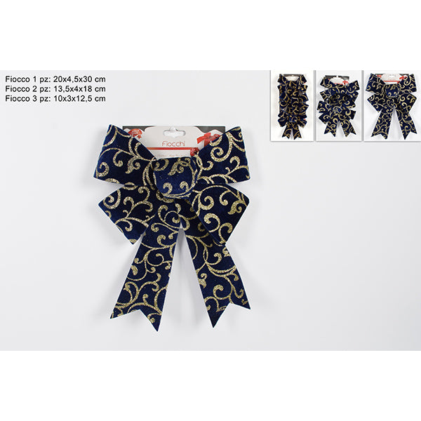 immagine-1-due-esse-christmas-fiocchi-3ass.velluto-blu-decoro-gl-ean-8033113989131
