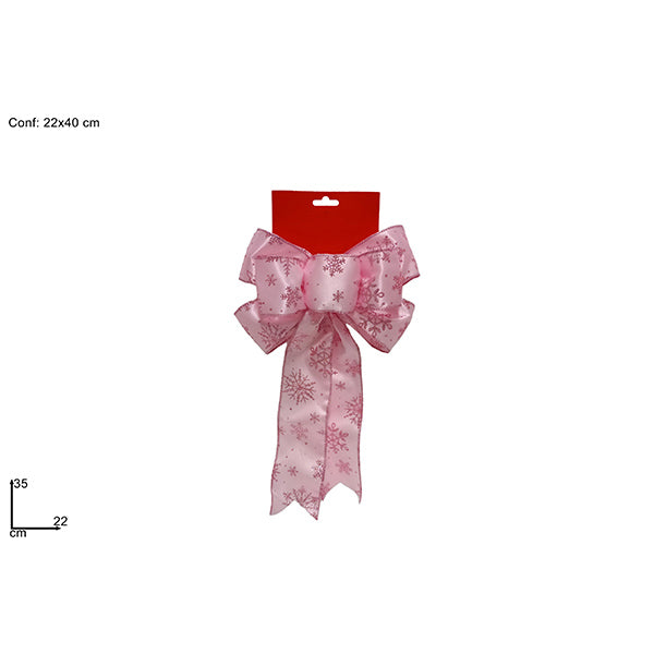 immagine-1-due-esse-christmas-fiocco-35-cm-rosa-cglitter-rosa-23-ean-8053482188072
