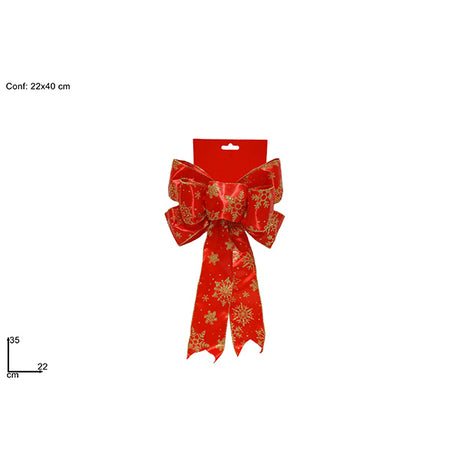 immagine-1-due-esse-christmas-fiocco-35-cm-rosso-cglitter-oro-23-ean-8053482187983