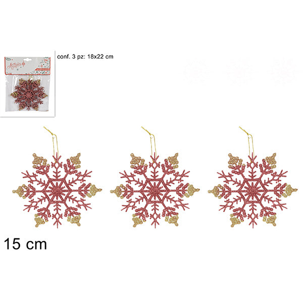 immagine-1-due-esse-christmas-fiocco-di-neve-15-cm-3pz-rosa-art.s-ean-8033113985911