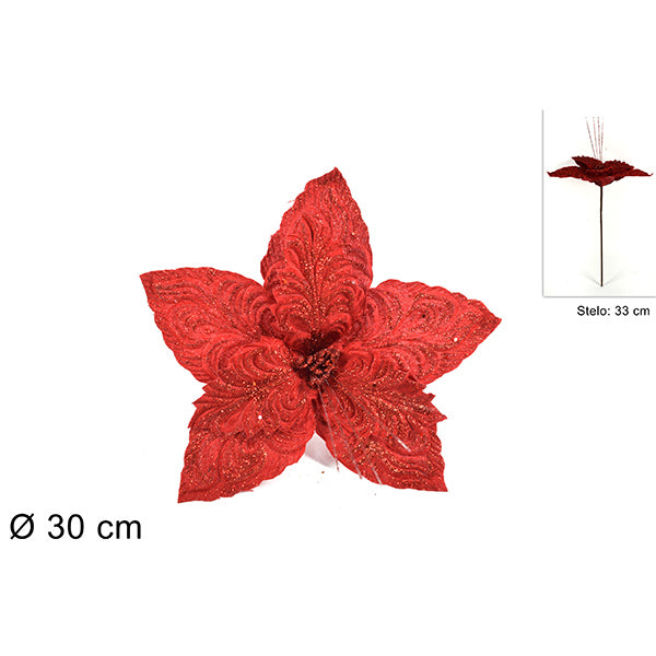 immagine-1-due-esse-christmas-fiore-natalizio-rosso-art.-mqzf-656-ean-8033113761546