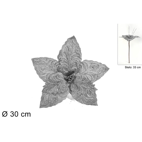 immagine-1-due-esse-christmas-fiore-natalizio-silver-art.mqzf-656-ean-8033113761584