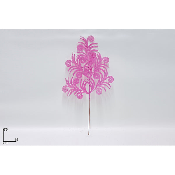 immagine-1-due-esse-christmas-giglio-floccato-75-cm-rosa-ty6j-143-ean-8053482216102