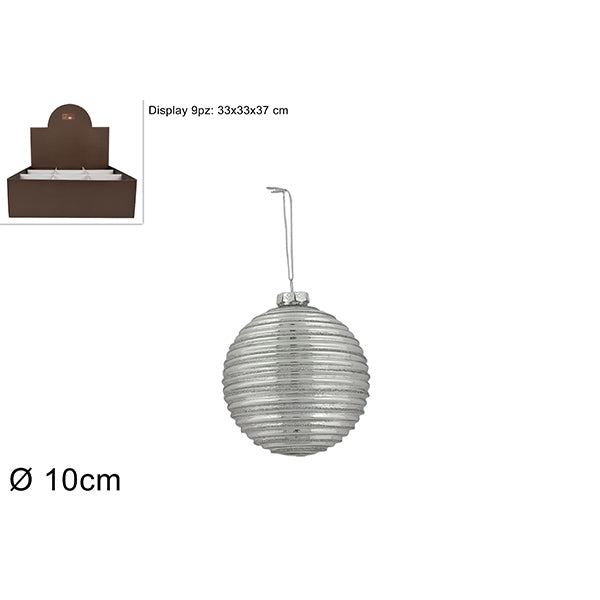 immagine-1-due-esse-christmas-palla-vetro-10cm-rigatagli.silver-ean-8053482167510