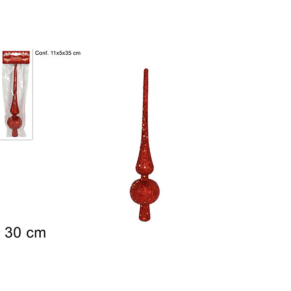 immagine-1-due-esse-christmas-puntale-glitter-rosso-30cm-ean-8027501187070