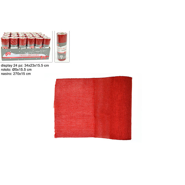 immagine-1-due-esse-christmas-rotolo-juta-15-x-270-cm-rosso-ean-8033113467240