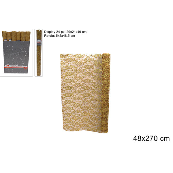 immagine-1-due-esse-christmas-rotolo-organza-merletto-48x270-oro-ean-8033113388279