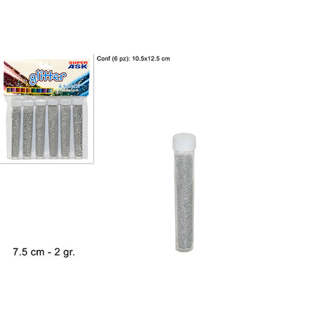 immagine-1-due-esse-christmas-tubetti-glitter-2gr-set-6pz-silver-ean-8033113448393