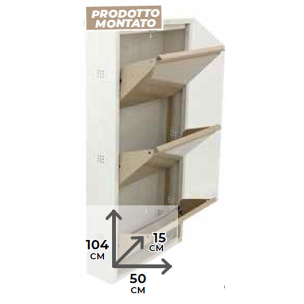immagine-1-formet-scarpiera-2-cassetti-biancabeige-h104x50x15cm-ean-9972015091957