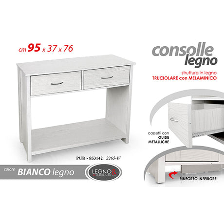 immagine-1-gicos-consolle-biancomel.-95x37x76cm-con-2-cassetti-ean-8025569853142