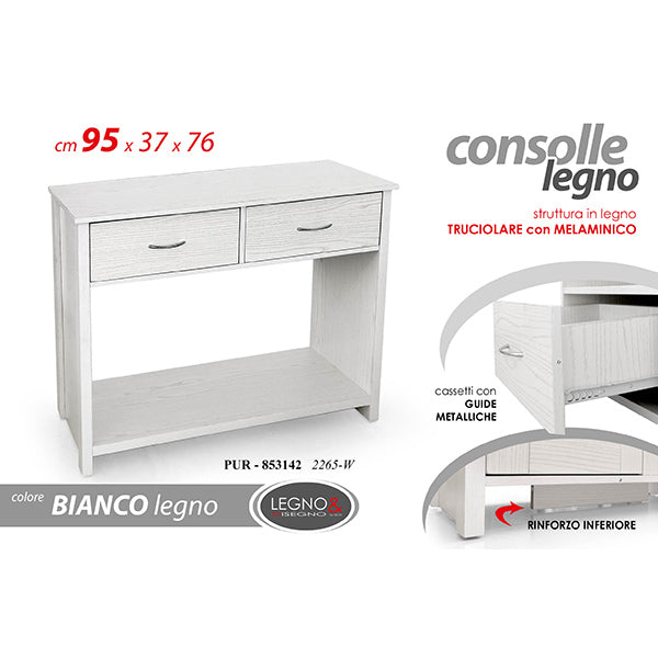 immagine-1-gicos-consolle-biancomel.-95x37x76cm-con-2-cassetti-ean-8025569853142