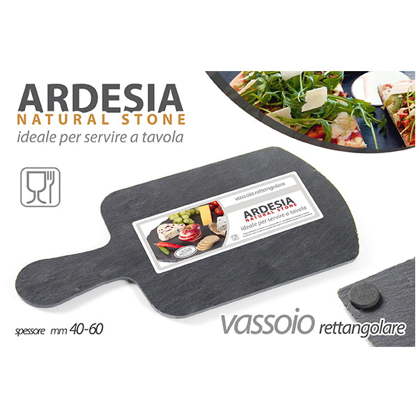 Targa In Ardesia Personalizzata 25x20 Cm Con Scritta Go Find A Gift - Incisa Al Laser Con Corda